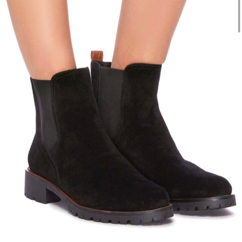 SAM EDELMAN Jaclyn Suede Waterproof Chelsea Boots